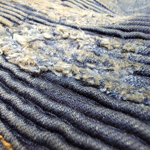 EMBELLISH Men's 34 Distressed Biker Streetwear Jeans with Paneled Stitching - Picture 7 of 16